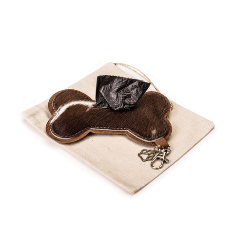 Cowhide poop bag Pouch, High Quality, Brown colour