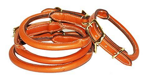 English Rolled Leather Collar