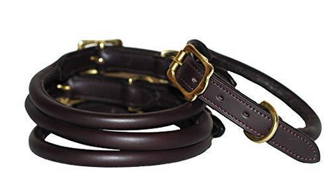 English Rolled Leather Collar