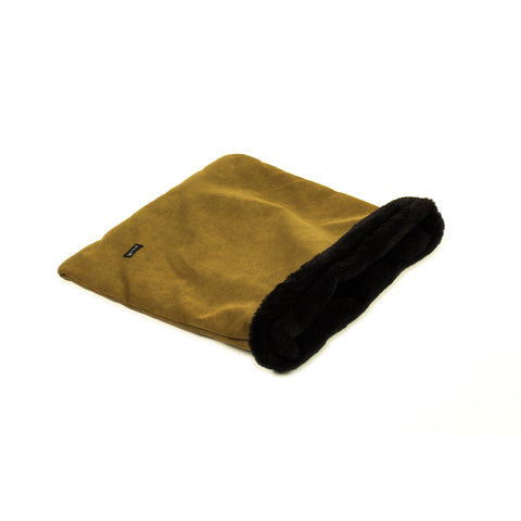Snuggle Pod - Olive green and black dog sleeping bag