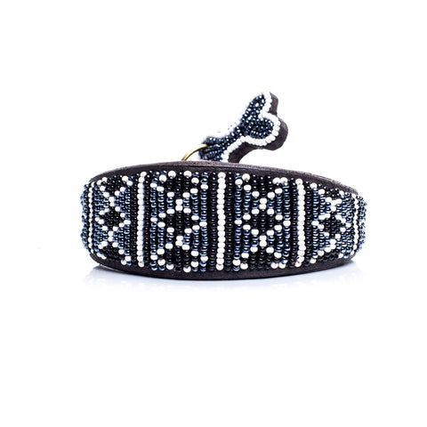 Beaded Collars - Sighthound Beaded Collar - African patterned beaded Sighthound Dog Collar