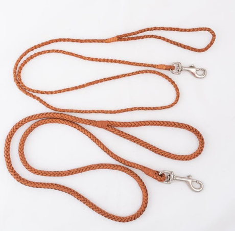 Braided Leather Lead