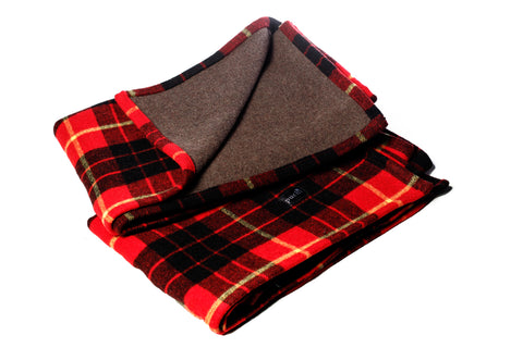 Scottish Plaid Wool Dog Blanket
