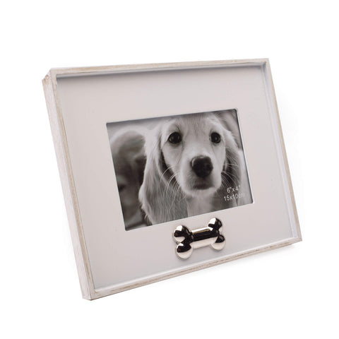 Bone Frame, Picture frame for pet pictures. Side angle 15x10cm