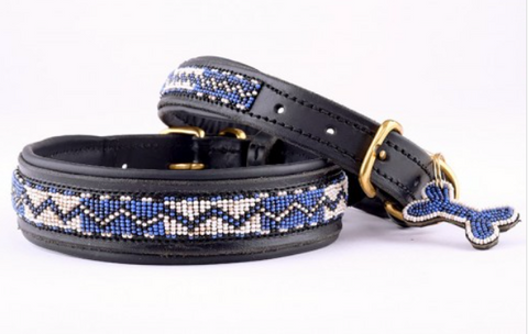 Blue Bushman Luxury Collar